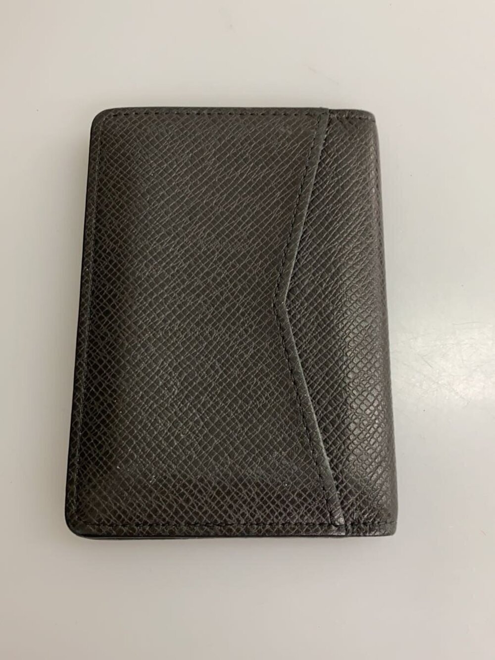 Louis Vuitton Poche Black Organizer Cowhide Solid de Taiga Black